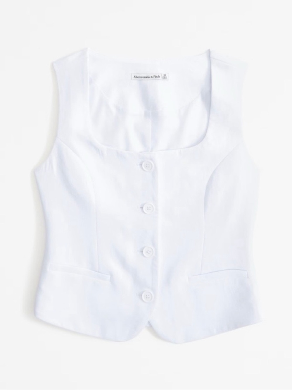 Abercrombie & Fitch Mara Premium Crepe Vest Squareneck Top